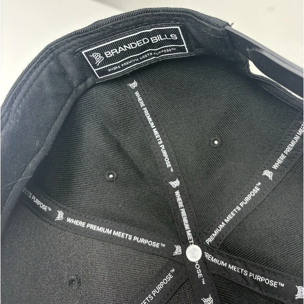 Branded Bills Texas Lone Star Snapback Hat Black Flat Bill Adjustable Streetwear